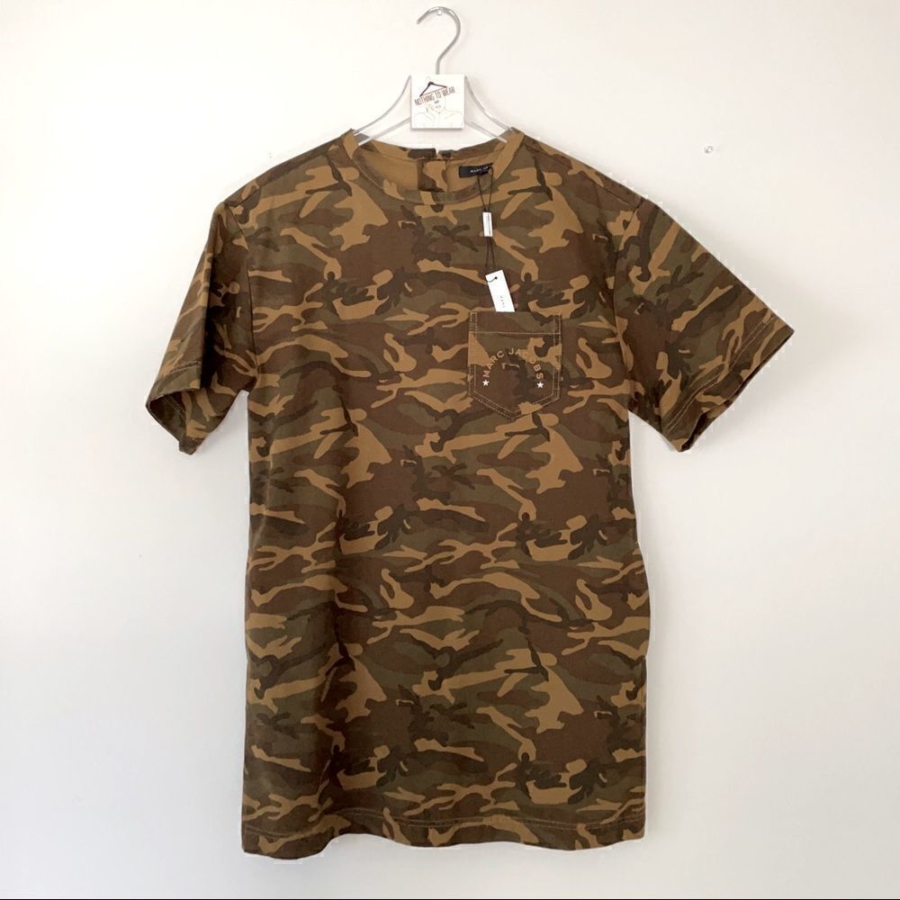 ⭕️ MARC JACOBS Dress Camouflage Camo Denim Green Khaki Small S